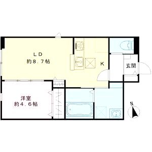 オリビア苦楽園の間取り図