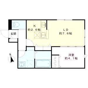 オリビア苦楽園の間取り図