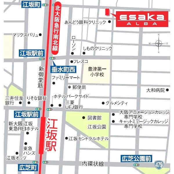 ワールドアイ江坂アルバの外観5枚目