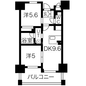 エステムエグゼ心斎橋の間取り図
