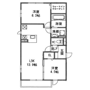 エーデル自由丘IIの間取り図