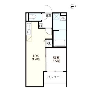 Cosiness尼崎(コッジーネスアマガサキ)の間取り図