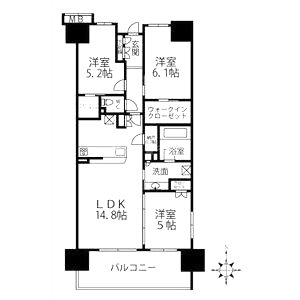 シティテラス神崎川駅前の間取り図