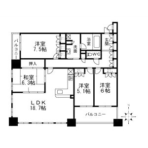 プラネスーペリア枚方牧野公園の間取り図