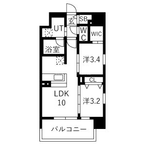 ソルテラスUMEDA NORTHの間取り図