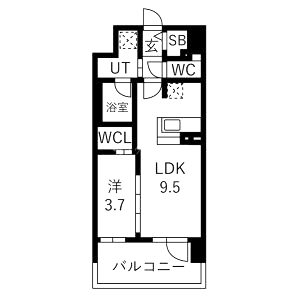 ソルテラスUMEDA NORTHの間取り図