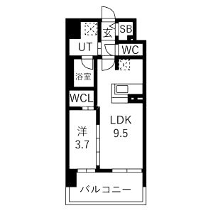 ソルテラスUMEDA NORTHの間取り図