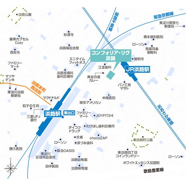 コンフォリア・リヴ淡路の外観2枚目