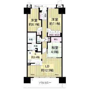 ジークレフ高槻富田丘の間取り図
