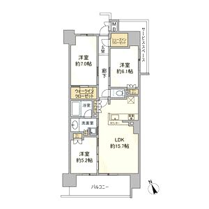 ジオ島本サウス棟の間取り図