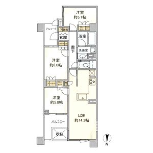 プラウド京都東洞院の間取り図