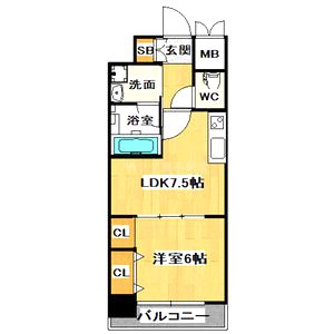 ジューム南船場の間取り図
