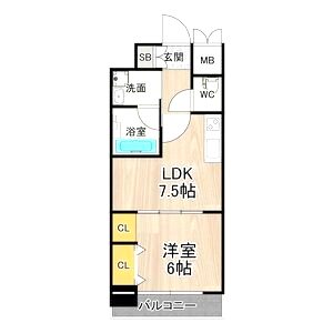 ジューム南船場の間取り図