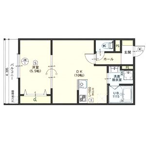 EIJU牧野駅前Bの間取り図