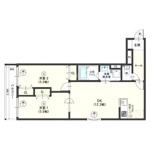 EIJU牧野駅前Bの間取り図