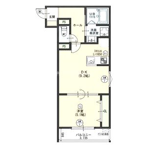 EIJU牧野駅前Bの間取り図