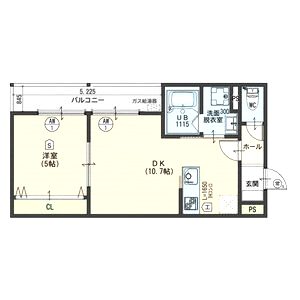 EIJU牧野駅前Bの間取り図