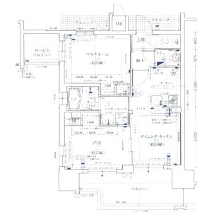 エステムプラザ心斎橋EAST IV ブランディアの間取り図