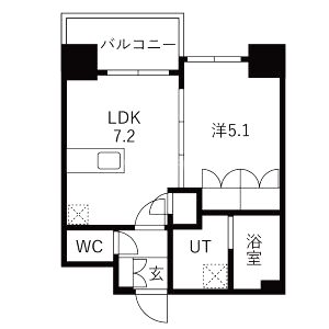 THE SENSE RESIDENCE新深江の間取り図