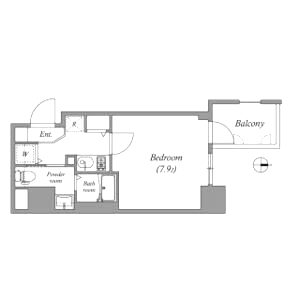 エグゼ難波南VIの間取り図