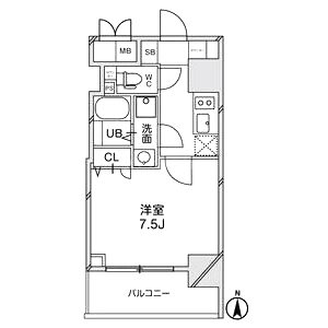 エグゼ難波南VIの間取り図