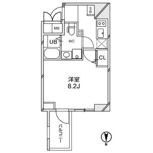 エグゼ難波南VIの間取り図