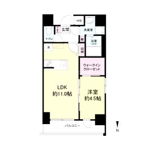 エス・キュート南森町の間取り図