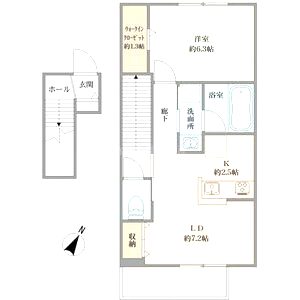 ポルク上河原の間取り図