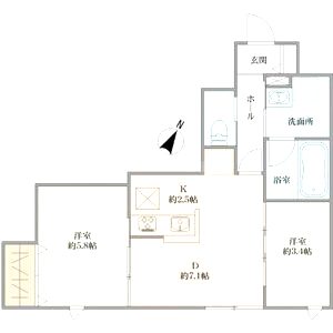 ポルク上河原の間取り図