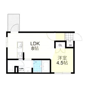フィユフラッツ城東野江の間取り図