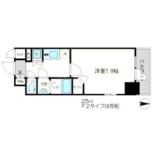 エスリード心斎橋LUXUEの間取り図