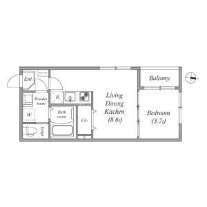 ロイヤルレジデンス鶴橋の間取り図