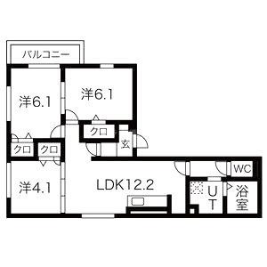 ルピナス嵯峨嵐山の間取り図