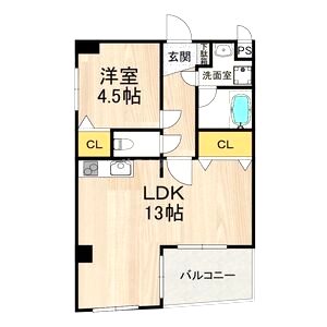 フェルザ今宮戎(旧:Krehl難波南)の間取り図