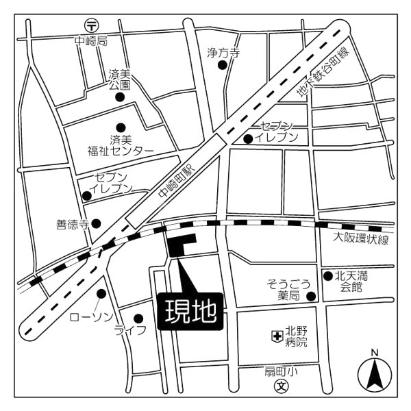 シーズンフラッツ中崎の外観2枚目