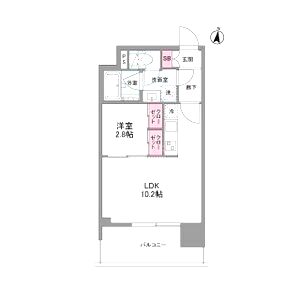 シーズンフラッツ中崎の間取り図
