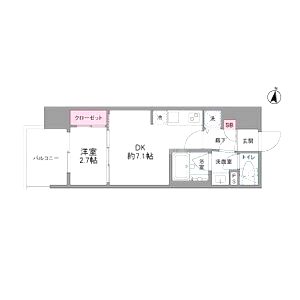 シーズンフラッツ中崎の間取り図