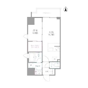 シーズンフラッツ大手前の間取り図
