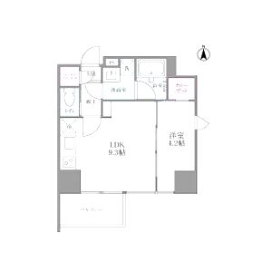 シーズンフラッツ大手前の間取り図