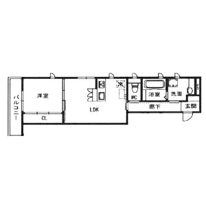 アーム御陵前の間取り図