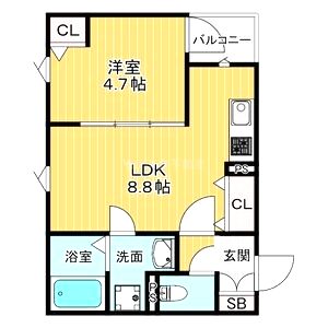 Oak豊中本町の間取り図