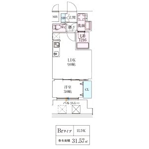 スプランディッド弁天町WESTの間取り図