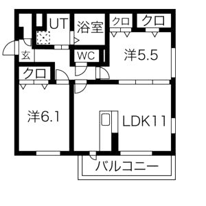 アレーズ久津川の間取り図