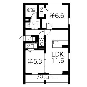 Y’s room伏見板橋の間取り図