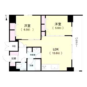 ルネフラッツ松屋町駅前の間取り図
