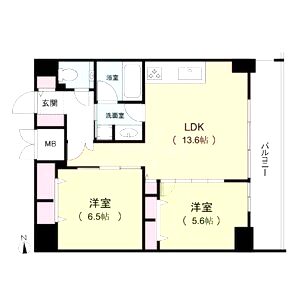 ルネフラッツ松屋町駅前の間取り図