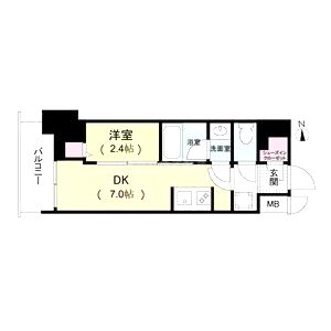 ルネフラッツ松屋町駅前の間取り図