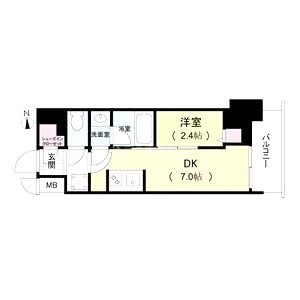 ルネフラッツ松屋町駅前の間取り図