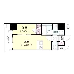 ルネフラッツ松屋町駅前の間取り図