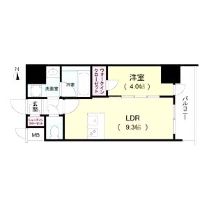 ルネフラッツ松屋町駅前の間取り図